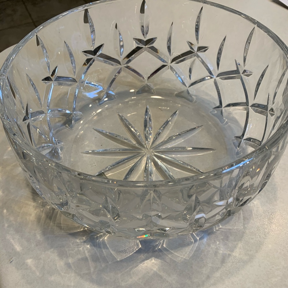 New Gorham crystal 9” salad bowl. Made in Germany